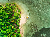 Aerial view of Sulpa island in Philippines
