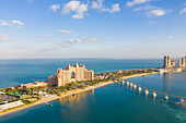 Aerial view of the artificial island The Palm Jumeirah,Dubai,United Arab Emirates