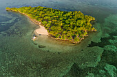 Aerial view of Sulpa island in Philippines