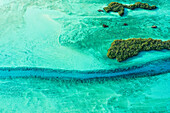 Aerial view of the lagoon at Aldabra atoll,Seychelles