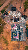 Aerial view of a Benalla Street Park,Benalla,Melbourne,Australia