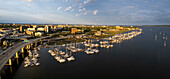 Aerial view of Charleston City Marina,Ashley River,Charleston,South Carolina,United States