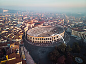 Aerial view of the Verona Arena,Italy