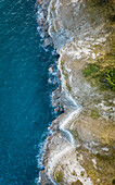 Luftaufnahme der Küstenlinie, Durlston Country Park, Naturschutzgebiet, Jurassic Coast, Swanage, Dorset, Vereinigtes Königreich