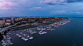 Aerial view of Charleston City Marina,Ashley River,Charleston,South Carolina,United States