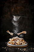 'Angel wings' with icing sugar'