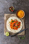Zutaten für Quesadilla mit Süßkartoffeln aus der Heißluftfritteuse