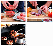 Prepare BBQ burgers from the grill