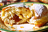 Carnival doughnuts with apricot filling
