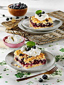 Berry coconut streusel cake