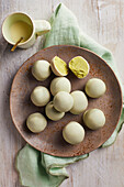 Pistachio cake pop bites