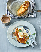 Poor knights with vanilla sauce