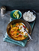 Vegetable curry with coconut milk