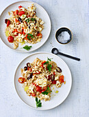 Greek-style rice noodle casserole