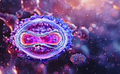 Mpox virus, illustration