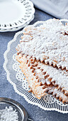 Frittelle with icing sugar (Italian fritters)