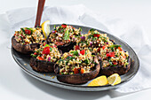 Mushrooms with tabouleh filling