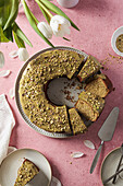 Juicy pistachio cupcake