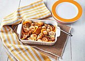 Fennel, spring onions and roasted citrus fruits from the oven