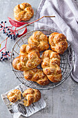 Garlic and tomato braids with rosemary