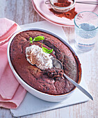 Baked chocolate pudding