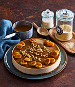Banana and caramel cheesecake