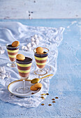 Eggnog parfait with chocolate cream