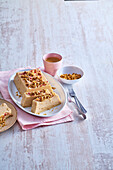 Vanilla pudding with almonds