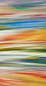 USA, Oregon. Abstraktes Bewegungsunschärfe-Panorama der Painted Hills.