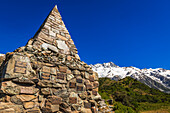 Denkmal für die Gefallenen des Parks, Aoraki Mount Cook National Park, Südinsel, Neuseeland