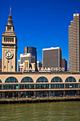 Downtown San Francisco from the San Francisco Bay, California, USA
