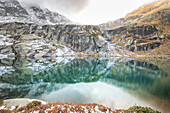 Bojret-See, Vallone di Cambrelle, Locana, Valle dell Orco, Provinz Turin, Graue Alpen, Piemont, Italien