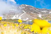 Gran Vaudala und Rosset-See, Valle dell Orco, Nationalpark Gran Paradiso, Italienische Alpen, Provinz Turin, Piemont, Italien