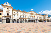 Emile Chanoux square, Aosta, Vallee d Aoste, Italian alps, Italy