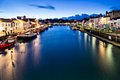 Morgenansicht des Hafens von Weymouth. Weymouth, Jurassic coast, Dorset, England, Vereinigtes Königreich.