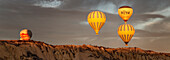 Hot air balloons flying on Goreme, Cappadocia, Turkey