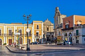 Piazza Garibaldi, Town Hall, Clock Tower, Massafra, Taranto, Apulia, Italiy