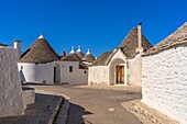 Trulli, Rione Aia Piccola, UNESCO, Alberobello, Bari, Apulien, Italien