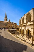 Roman Amphitheatre, UNESCO, Arles, Bouches du Rhone, Camargue, Provence-Alpes-Cote d'Azur, France