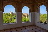 Generalife Palace, Generalife Gardens, Islamic and Mudejar architecture, Alhambra, UNESCO, Granada, Andalusia, Spain