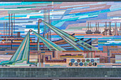 View of colourful exterior of the Reykjavik Art Museum HafnarhAss, Reykjavik, Iceland
