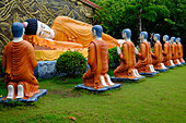 Thien Truc Buddhist Pagoda, Reclining Buddha, the final Nirvana, Bac Lieu, Vietnam