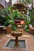 Patio of La Villa Nomade, riad hotel in the Medina of Marrakech, Morocco