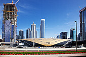 View of modern skyscrapers in Dubai, the fastest growing city in the world, Dubai, United Arab Emirates