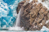 Sawyer Glacier calving from Tracy Arm-Fords Terror Wilderness area in Southeast Alaska, United States of America