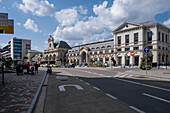 View of Namur railway station, the main station serving Namur, Wallonia, Belgium