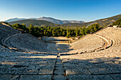 Ancient theatre at the Asclepieion of Epidaurus, UNESCO, Peloponnese, Greece