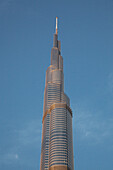 Detail of Burj Khalifa, world's tallest tower, Downtown Burj Dubai, Dubai,United Arab Emirates