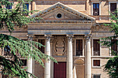 Neoclassical architectural facade of 18th-century Anaya Palace in Salamanca, Spain