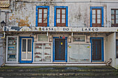 A casa do largo old building facade in Nazare